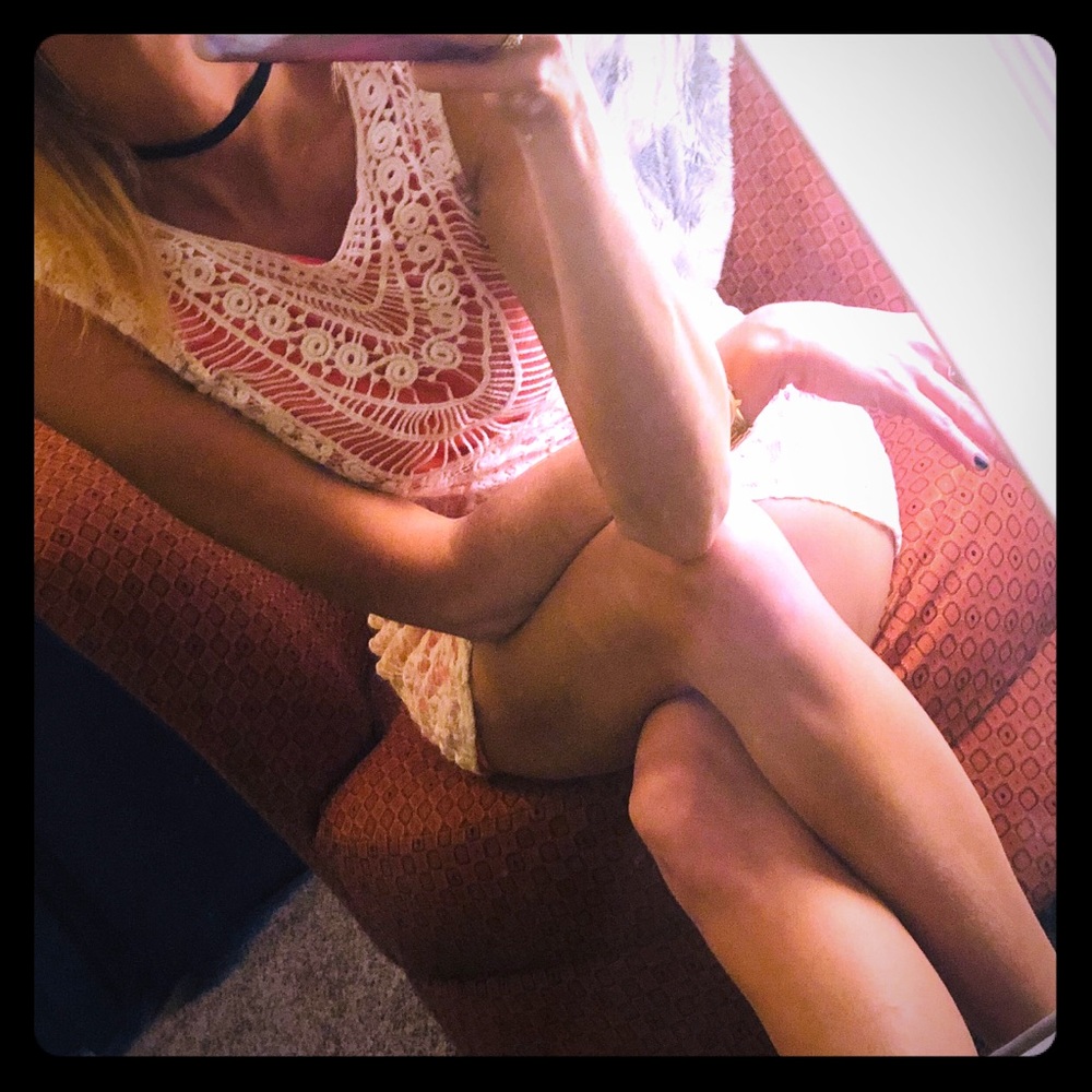🔆sale🔆 Sherbet orange dress with cream overlay